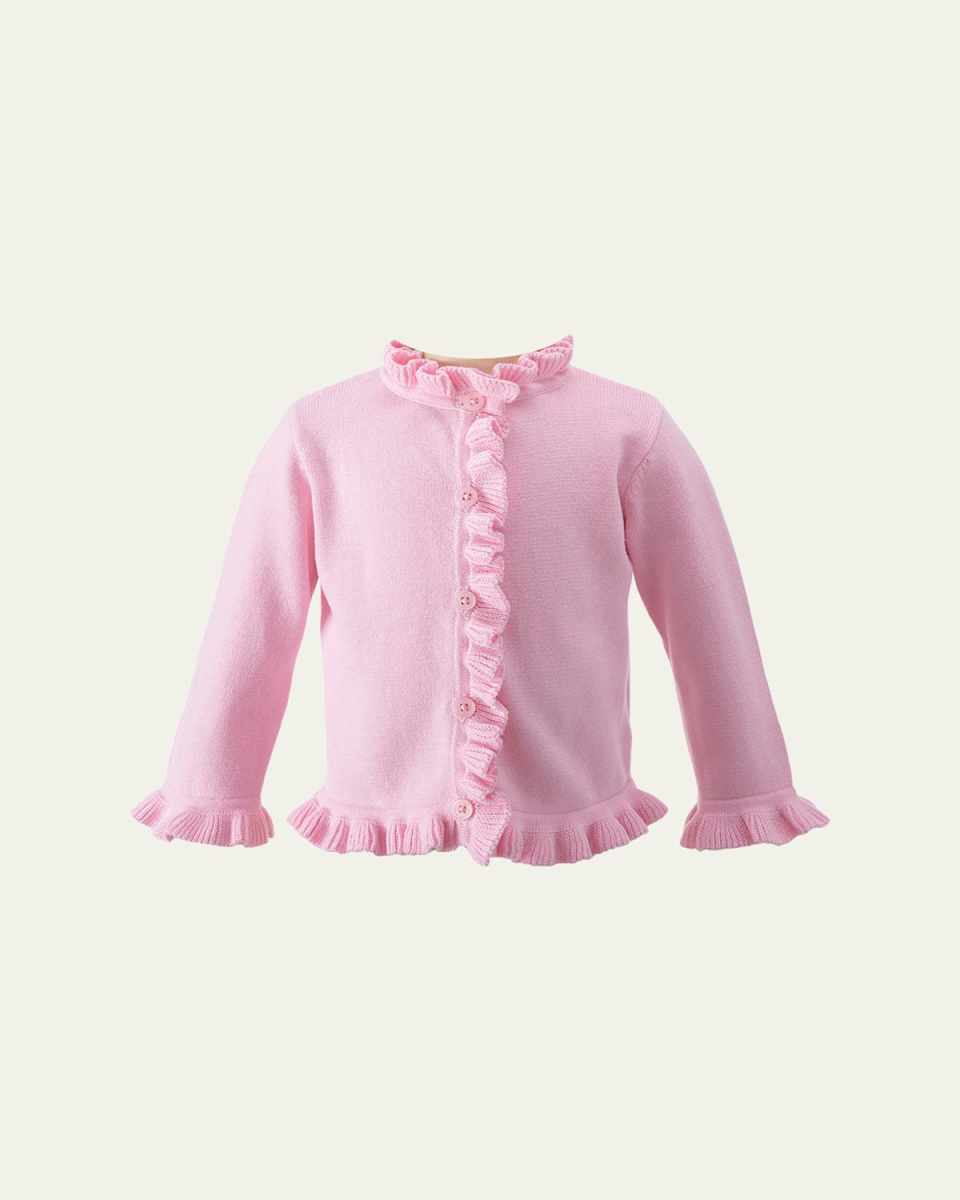 Girl's Frill Trim Cardigan, Size 6M-24